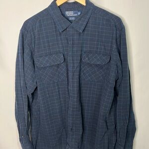 Ralph Lauren Men's Navy Checkered Shirt